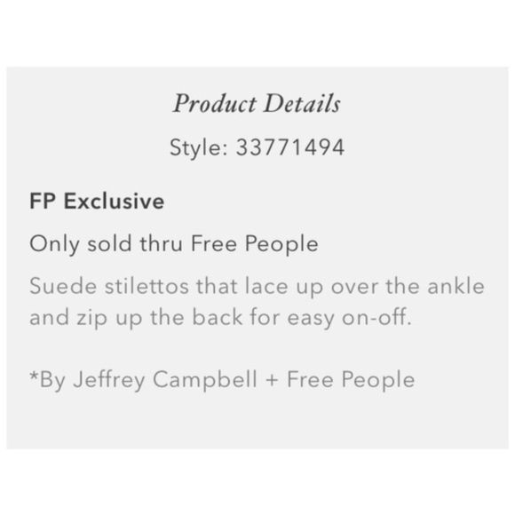 Jeffrey Campbell x Free People Suede Hierro Heels - Picture 8 of 8